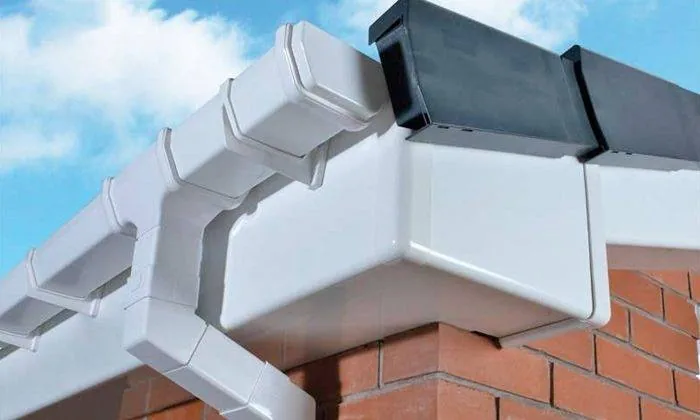 Clean, clear white guttering after a professional gutter clean